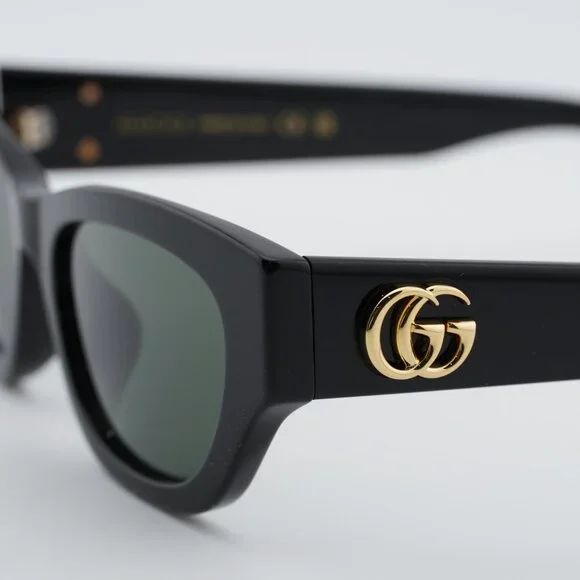 Gucci GG1954SA 001 Sunglasses Black Cat Eye Frame, Grey Lenses display picture 2